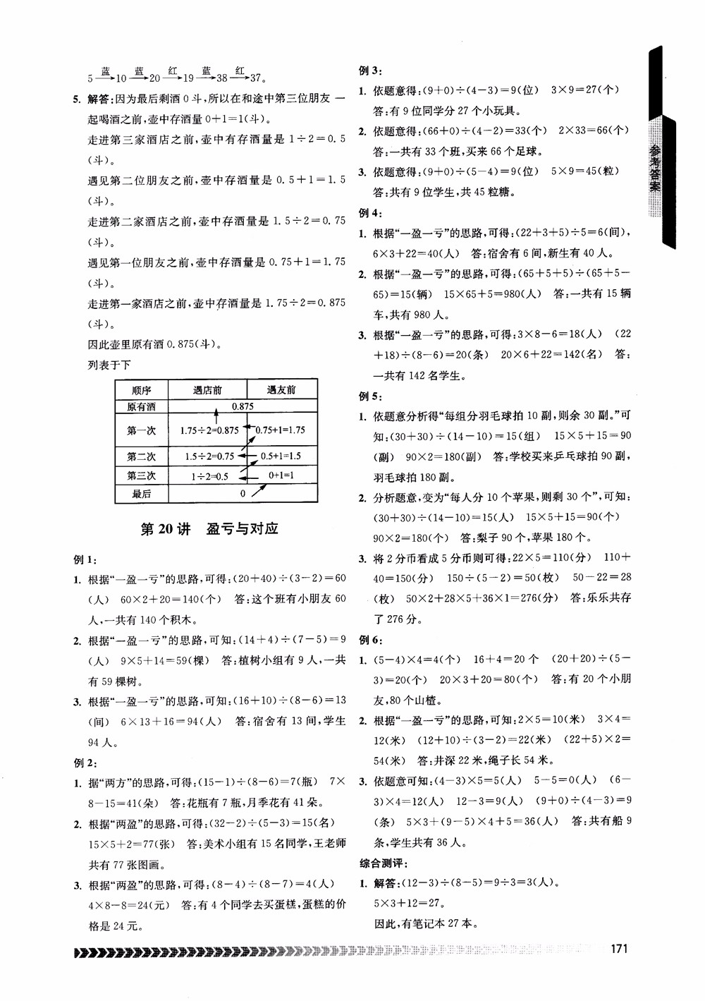 2018年南京出版社奧數(shù)輔導(dǎo)班小學(xué)四年級數(shù)學(xué)參考答案