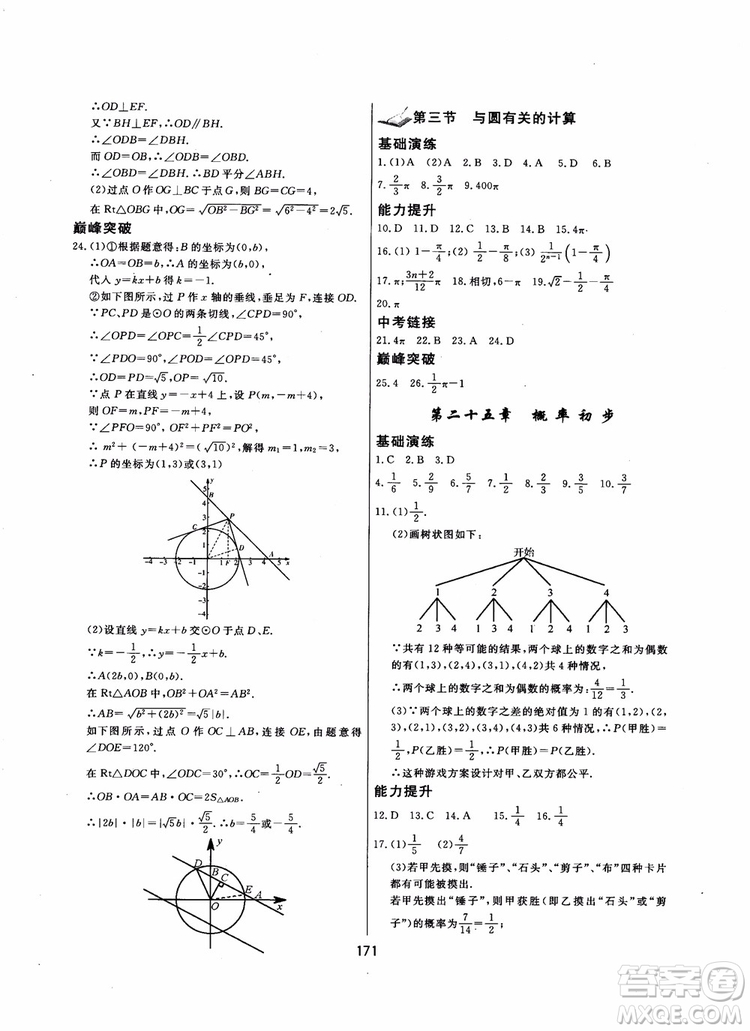 2018年學(xué)而思培優(yōu)輔導(dǎo)初三數(shù)學(xué)跟蹤練習(xí)九年級參考答案