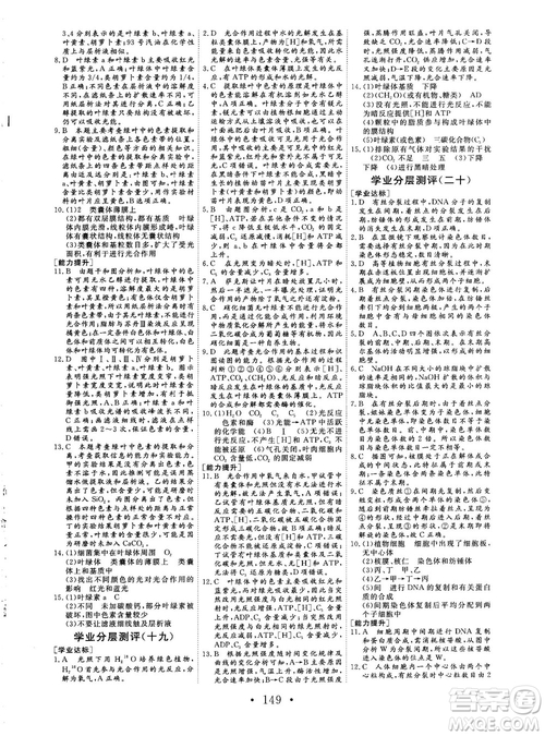 2018秋版課堂新坐標(biāo)高中同步導(dǎo)學(xué)案生物必修一人教版答案