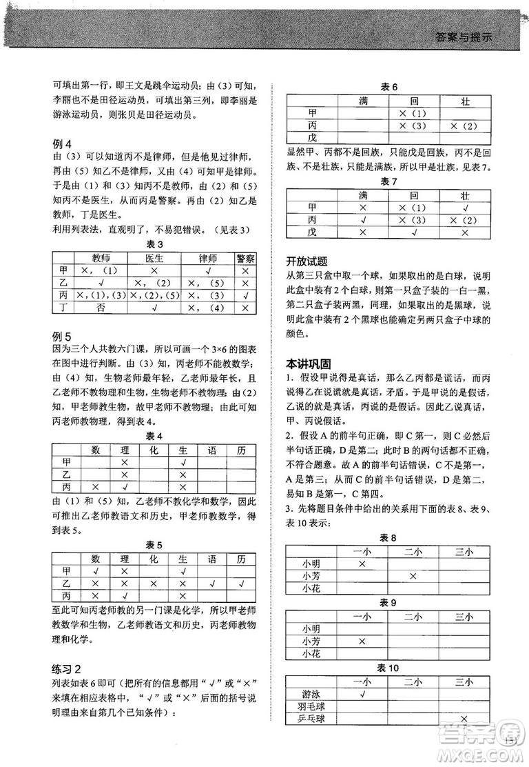 2018版學(xué)而思培優(yōu)小學(xué)奧數(shù)優(yōu)秀生培養(yǎng)教程7級(jí)參考答案