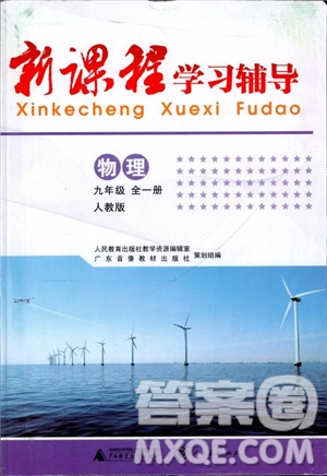 2018年新課程學習輔導物理9年級全一冊人教版參考答案