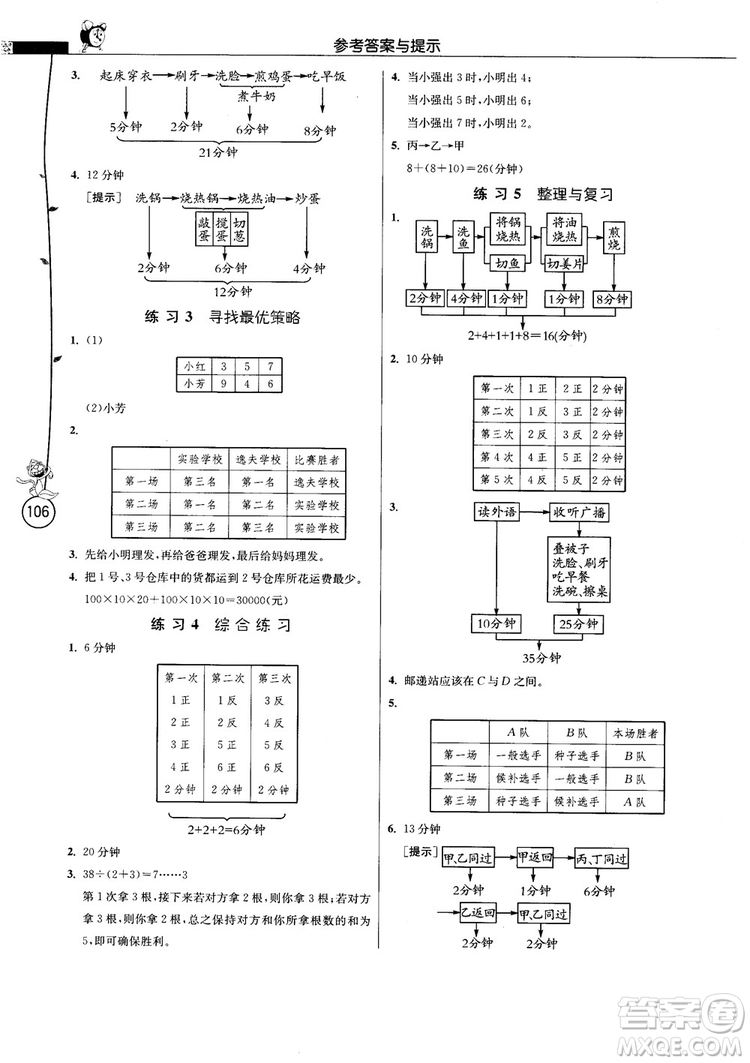 江蘇人民出版社2018春雨小學(xué)數(shù)學(xué)應(yīng)用題解題高手4年級上冊人教版參考答案