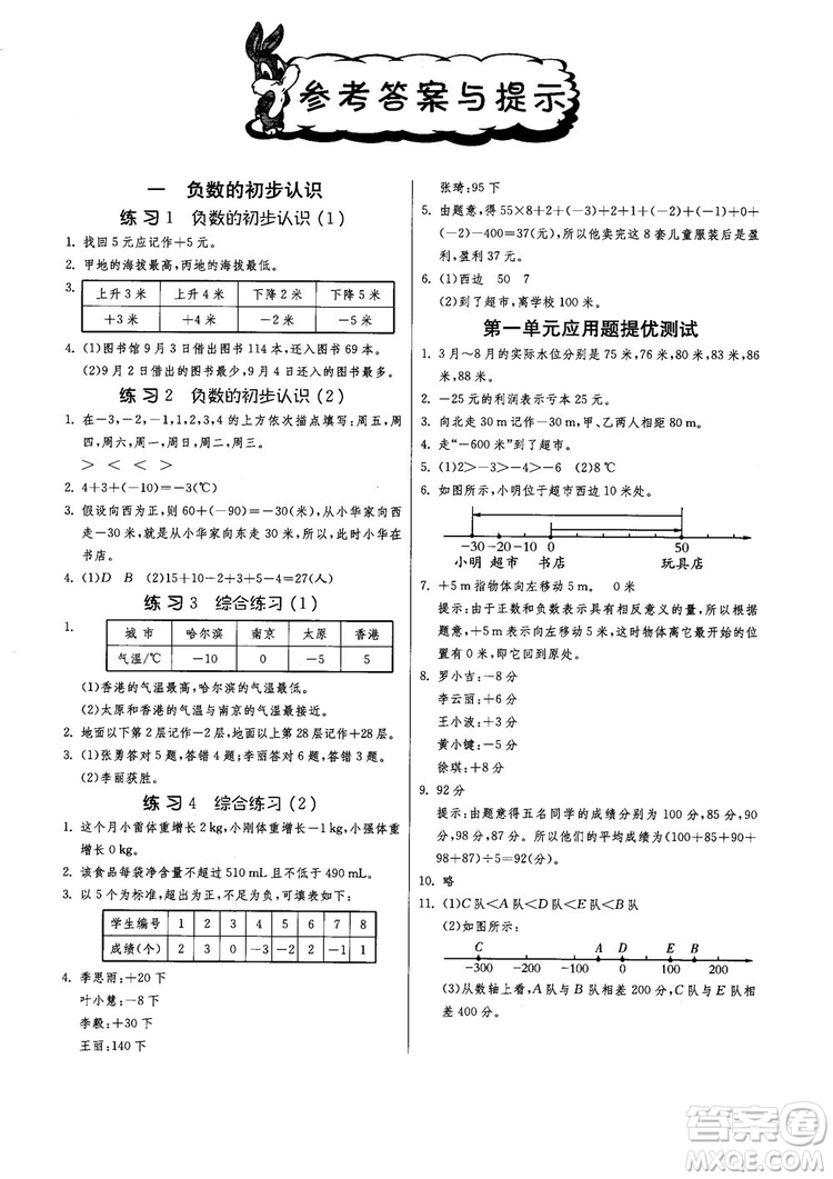 2018秋春雨教育小學(xué)數(shù)學(xué)應(yīng)用題解題高手五年級上冊蘇教江蘇版參考答案