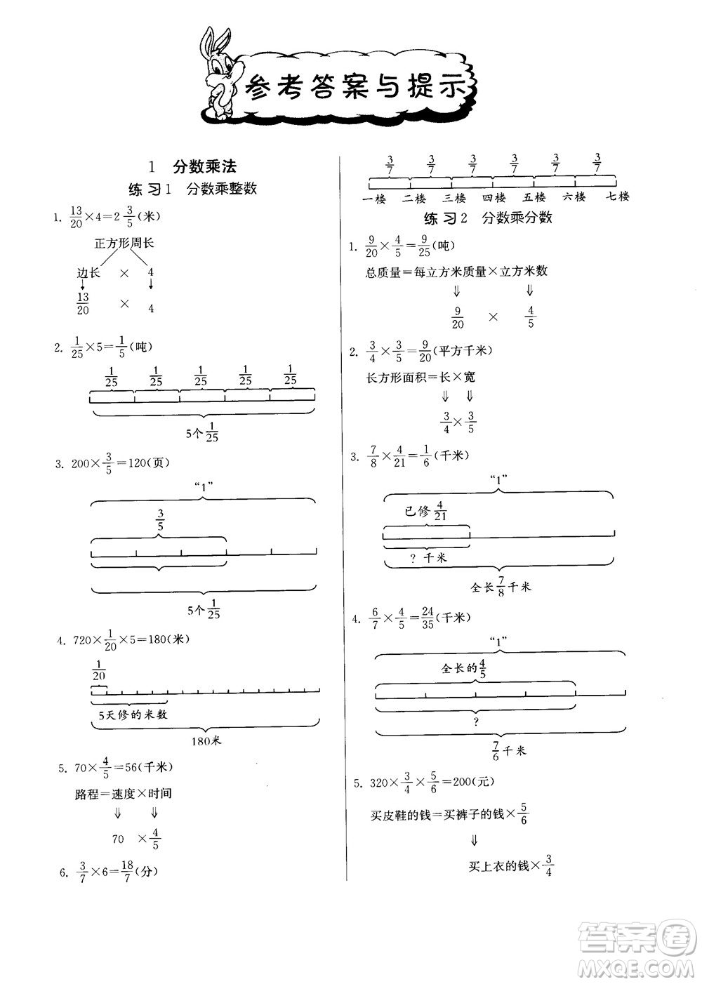 春雨教育2018秋小學(xué)數(shù)學(xué)應(yīng)用題解題高手六年級上冊RMJY人教版參考答案