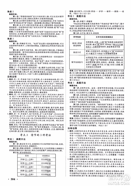 甘肅教育出版社2019課堂新坐標高三一輪總復習語文參考答案