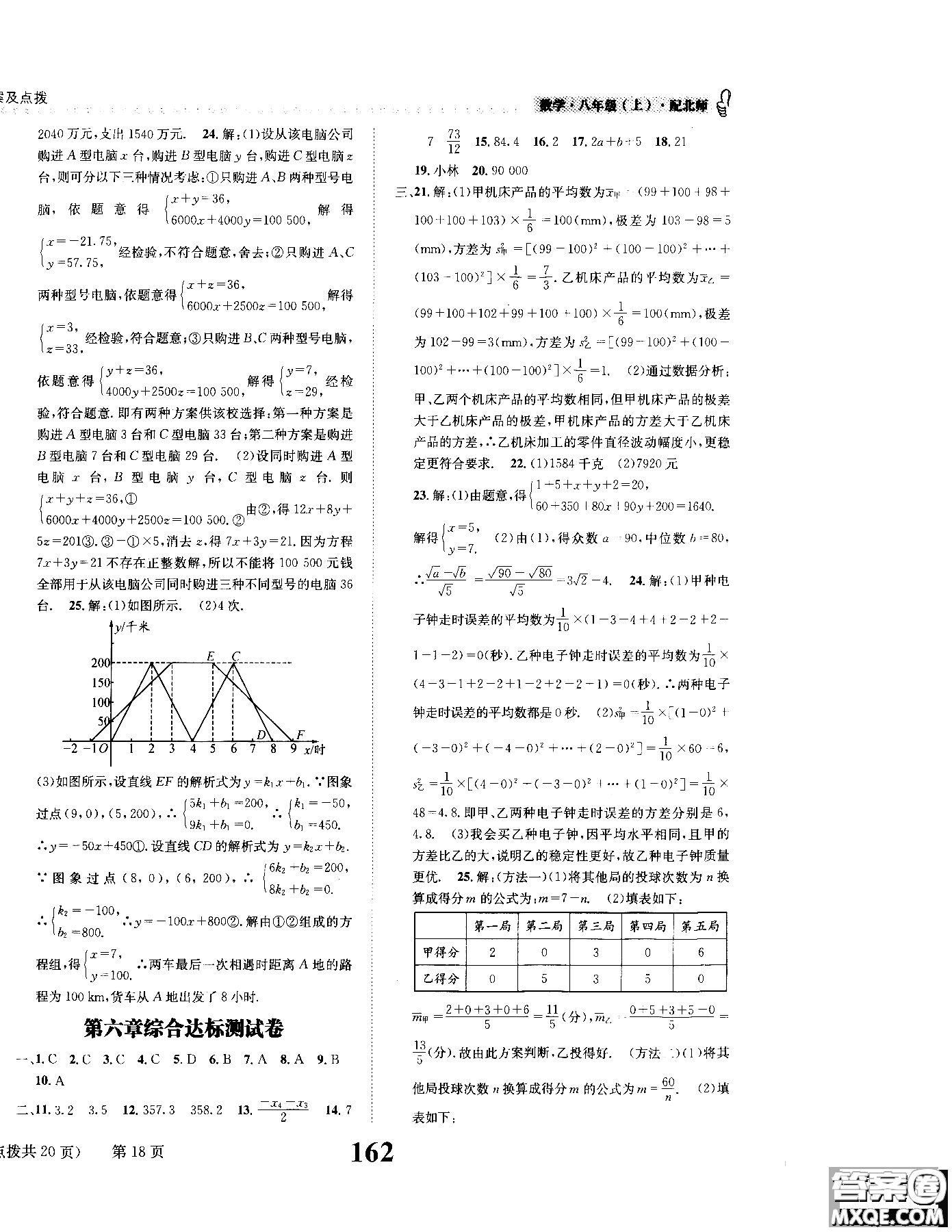 2019版全能學(xué)練課時(shí)達(dá)標(biāo)練與測(cè)八年級(jí)上數(shù)學(xué)北師版參考答案