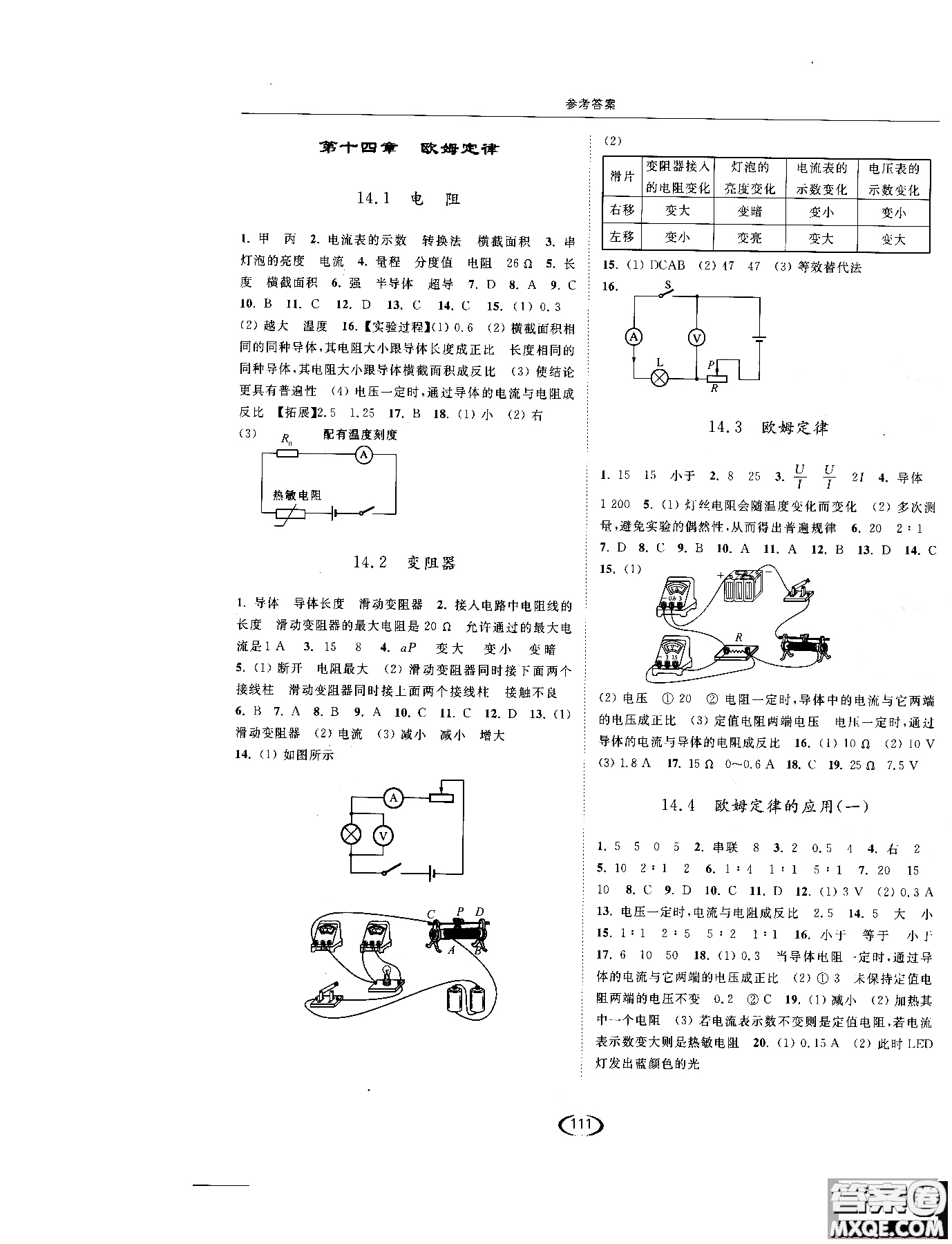 2019版亮點給力提優(yōu)課時作業(yè)本江蘇版九年級物理上冊參考答案