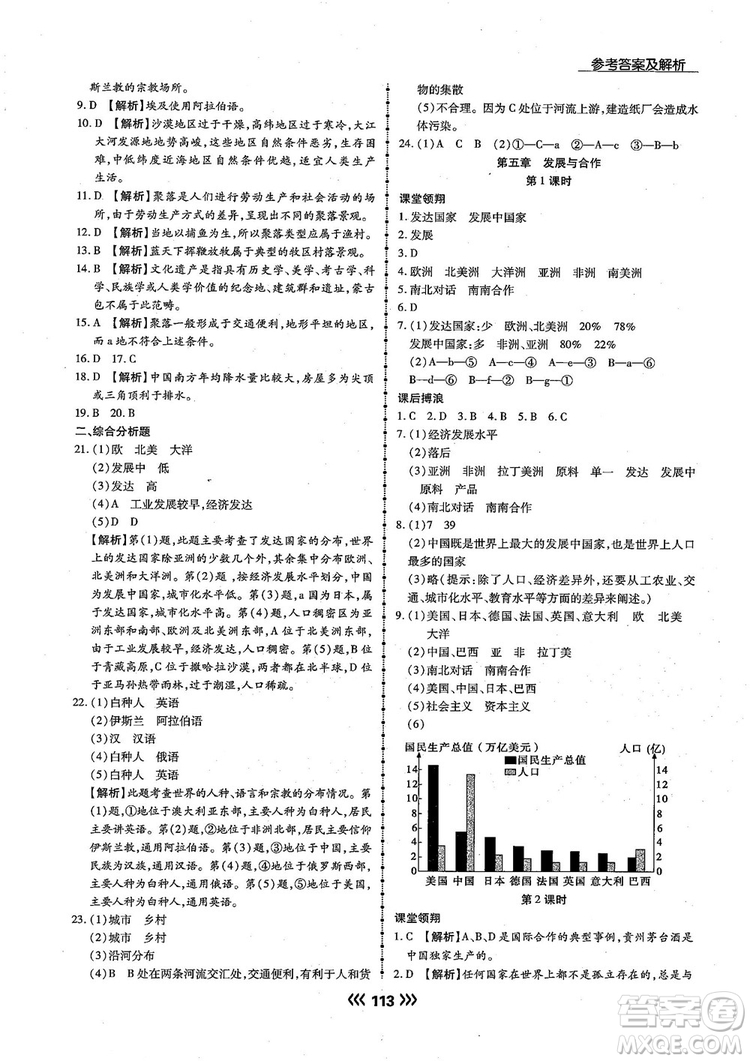 2018版學升同步練測地理人教版7年級上冊參考答案