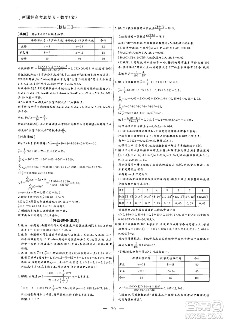 2018年最新版三維設(shè)計小題提速大題沖關(guān)高三文科數(shù)學答案