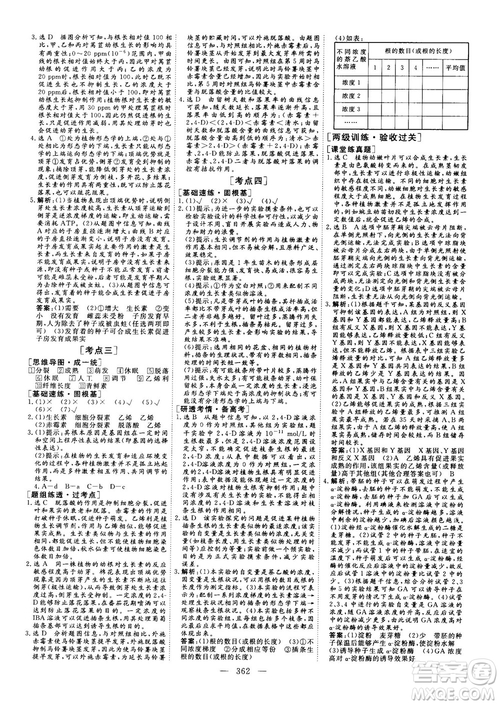 2018版三維設(shè)計(jì)高三一輪高考總復(fù)習(xí)生物參考答案