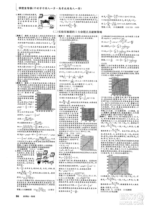 2018年新版三維設計法定考點加餐訓練高三物理參考答案