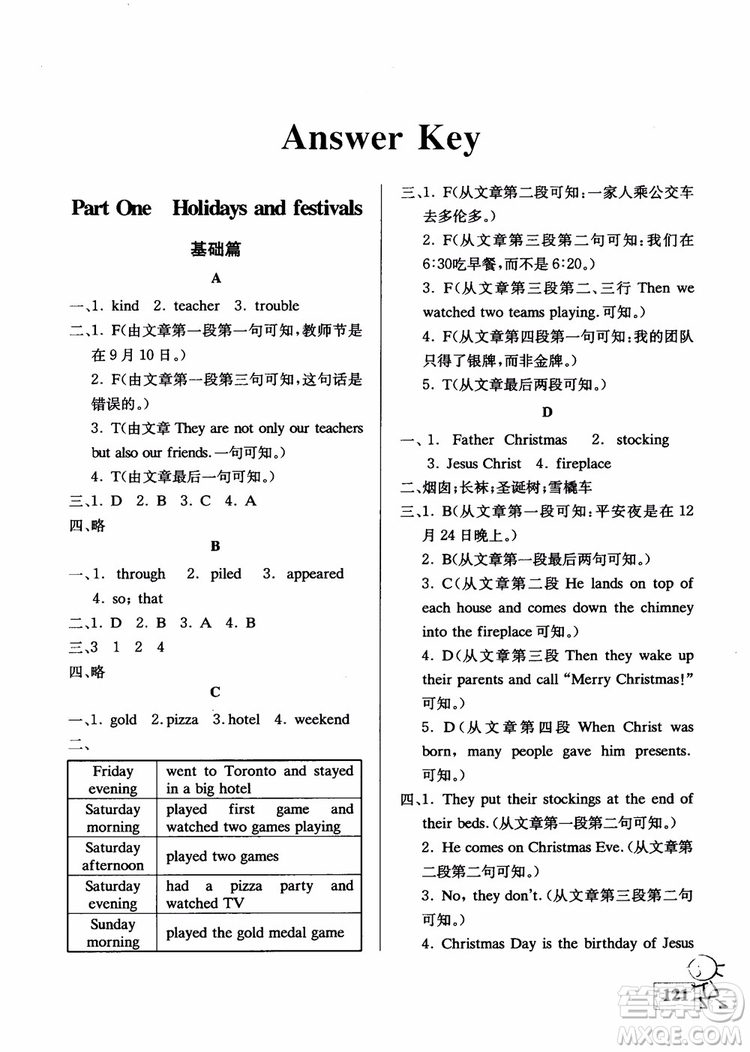 2018南大輔教6年級(jí)英語(yǔ)自主閱讀提高訓(xùn)練100篇修訂版參考答案