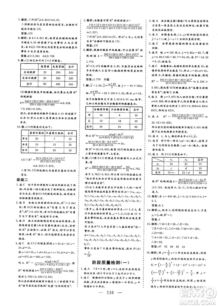 2018-2019版三維設(shè)計數(shù)學(xué)選修1-2人教A版參考答案