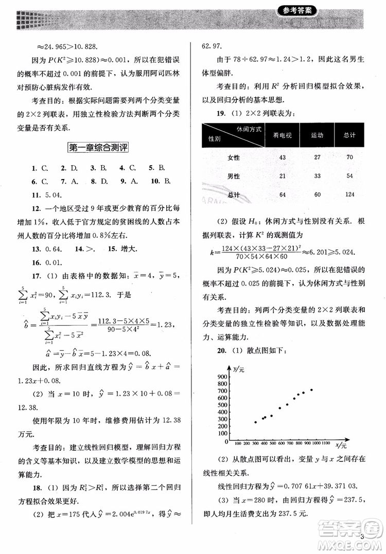 勝券在握2018同步解析與測評數(shù)學(xué)選修1-2A版參考答案