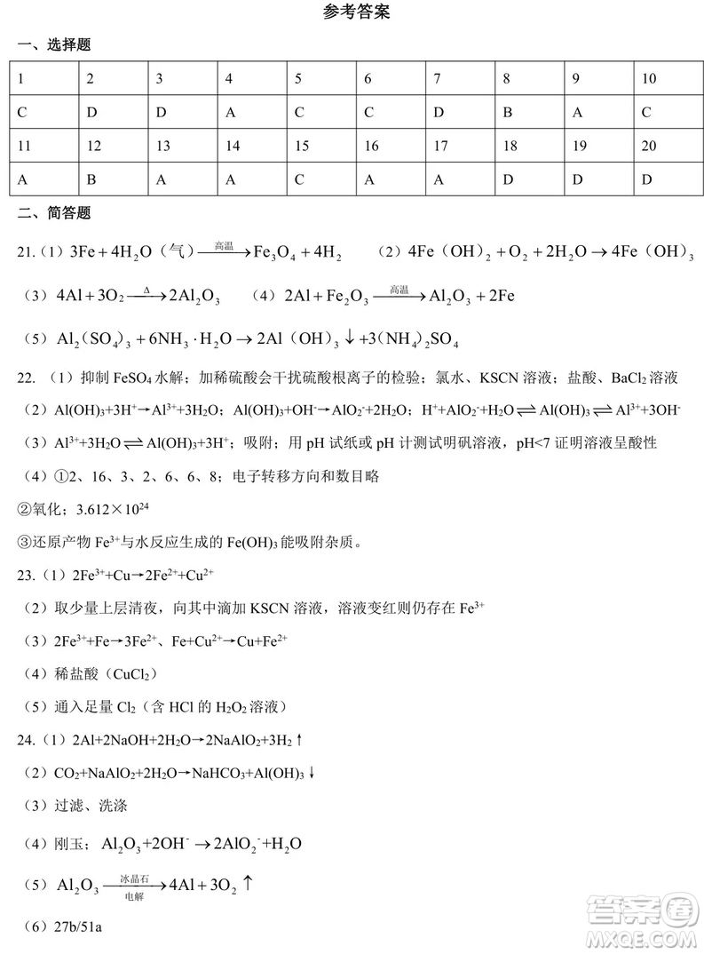 2018-2019學(xué)年第一學(xué)期上大附中第一次診斷性考試高二化學(xué)A卷試題及答案