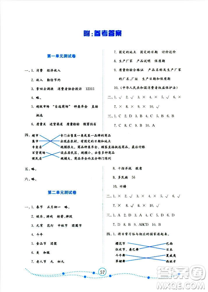 9787532898886金版2018小學(xué)品德與社會(huì)試卷金鑰匙魯人版四年級(jí)上冊(cè)答案