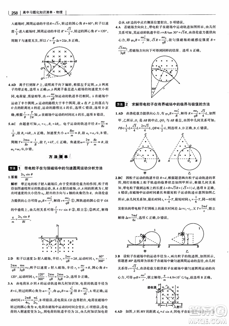 2019版高考高中習題化知識清單物理參考答案