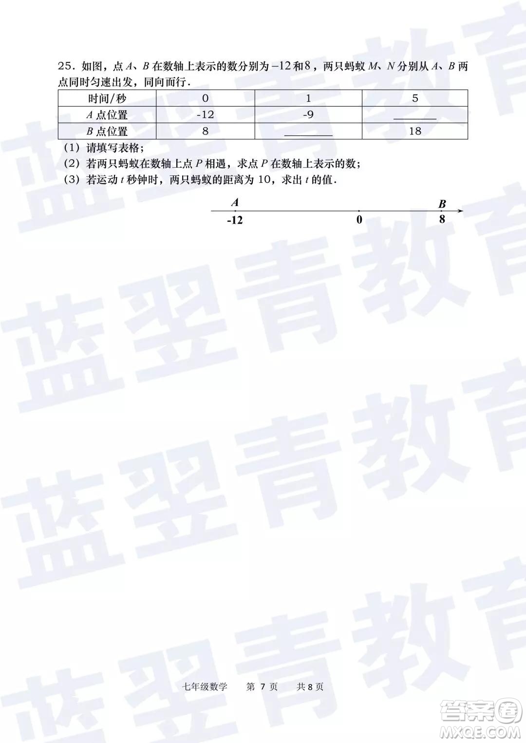 2018—2019學(xué)年度名校聯(lián)盟階段性學(xué)習(xí)質(zhì)量測試題七年級數(shù)學(xué)參考答案