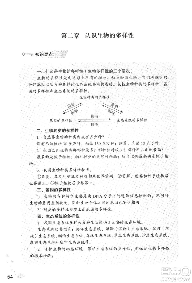 9787550720619知識與能力訓練2018年生物學八年級上冊人教版答案