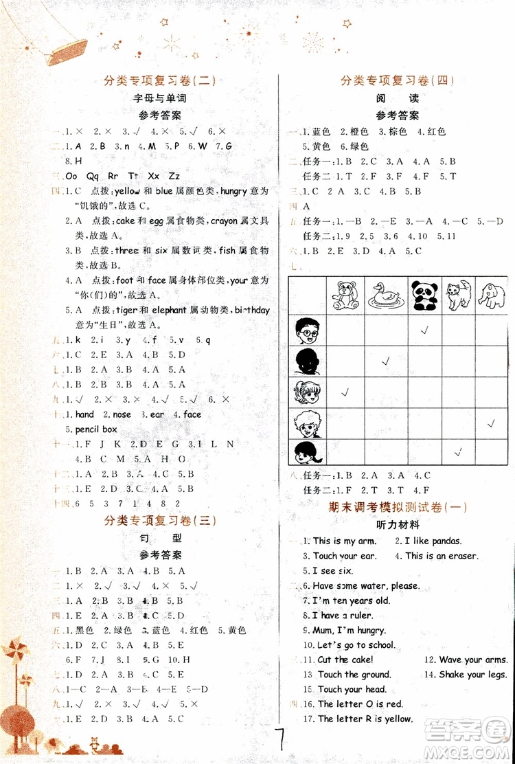 9787508829340黃岡小狀元達(dá)標(biāo)卷三年級(jí)上冊(cè)英語(yǔ)人教版RP版參2018考答案