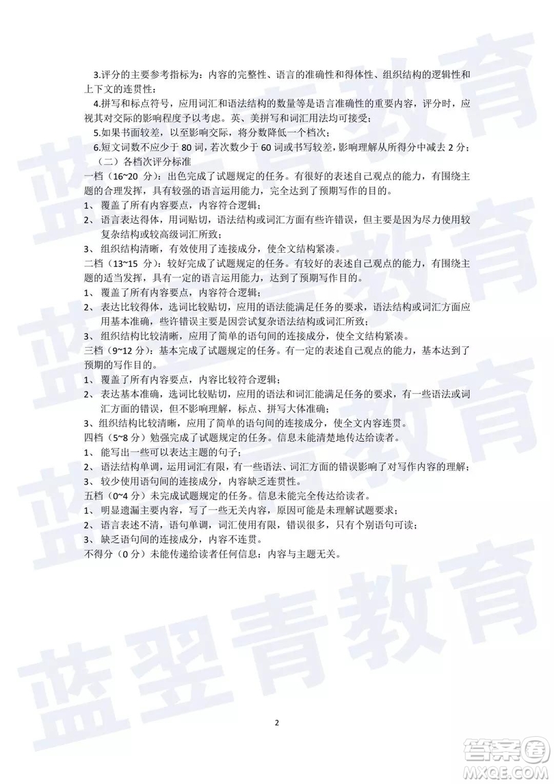 2018—2019學(xué)年度名校聯(lián)盟階段性學(xué)習(xí)質(zhì)量測(cè)試題九年級(jí)英語(yǔ)試卷及參考答案