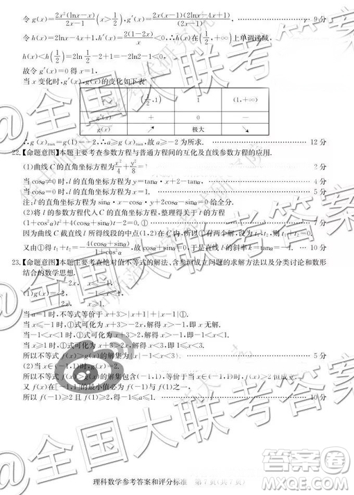 華大新高考聯(lián)盟2019屆高三11月理數(shù)教學(xué)質(zhì)量測評答案