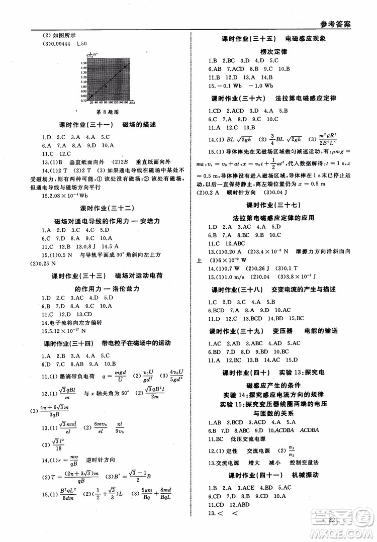 浙江全A計劃選考物理系統(tǒng)復習用書基礎(chǔ)梳理篇高中物理參考答案