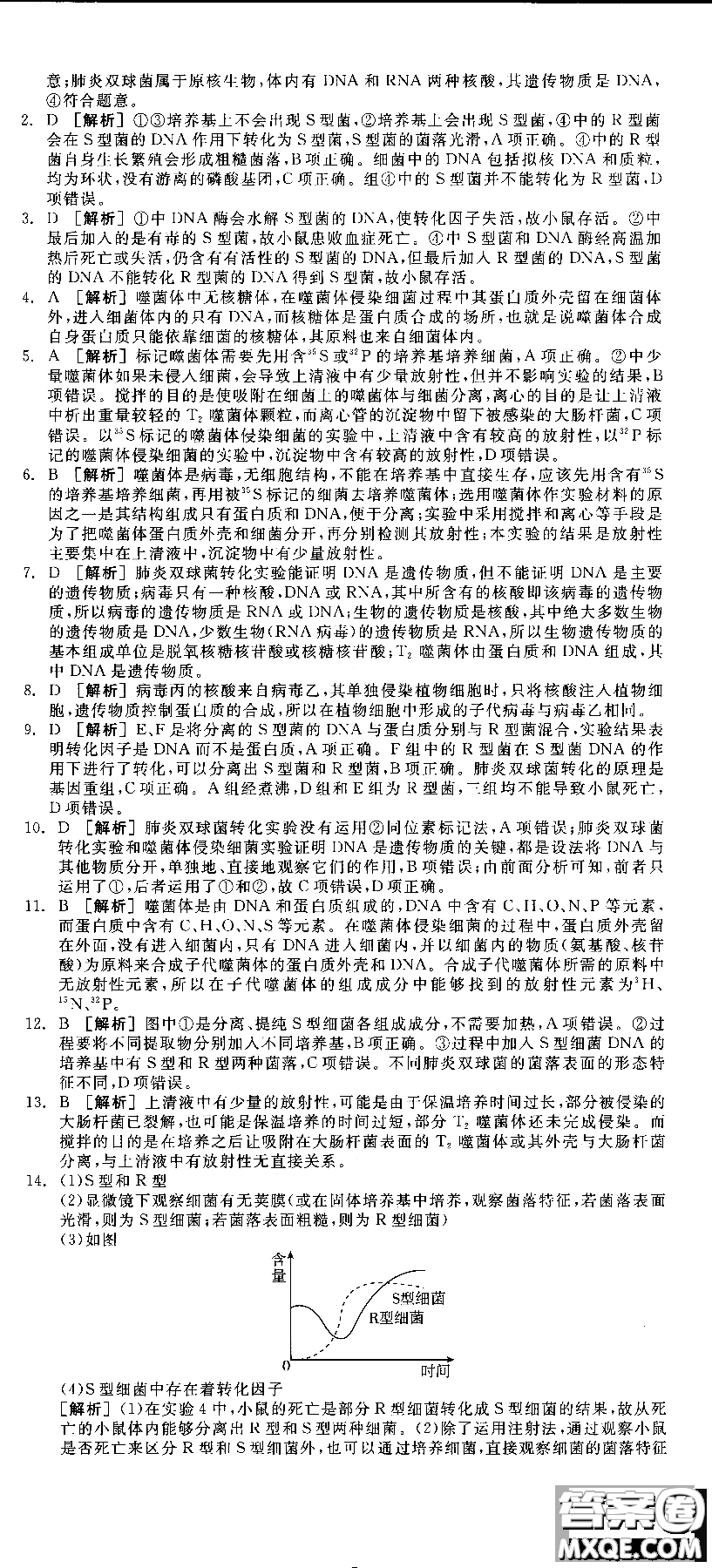 9787806205099全品學練考高中生物必修2人教版RJ2018參考答案