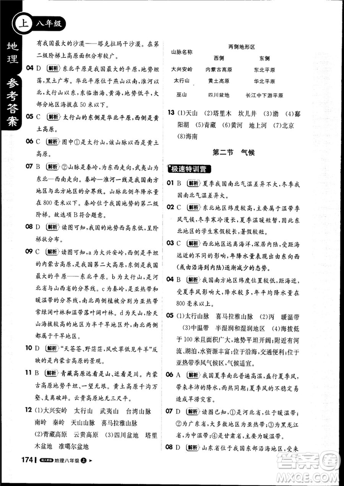 9787552256390輕巧奪冠課堂直播2019新版八年級地理上冊人教版答案