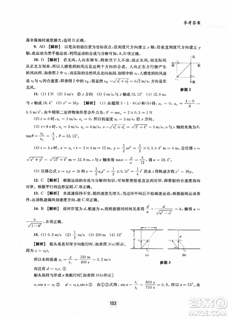 交大之星2019版直擊名校高中物理300題力學(xué)二參考答案