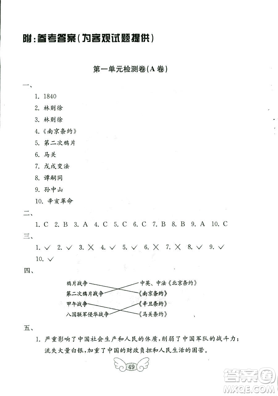 9787532850495魯人版品德與社會(huì)六年級(jí)上冊(cè)金鑰匙試卷2018秋答案