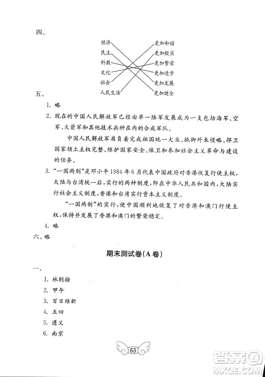 9787532850495魯人版品德與社會(huì)六年級(jí)上冊(cè)金鑰匙試卷2018秋答案