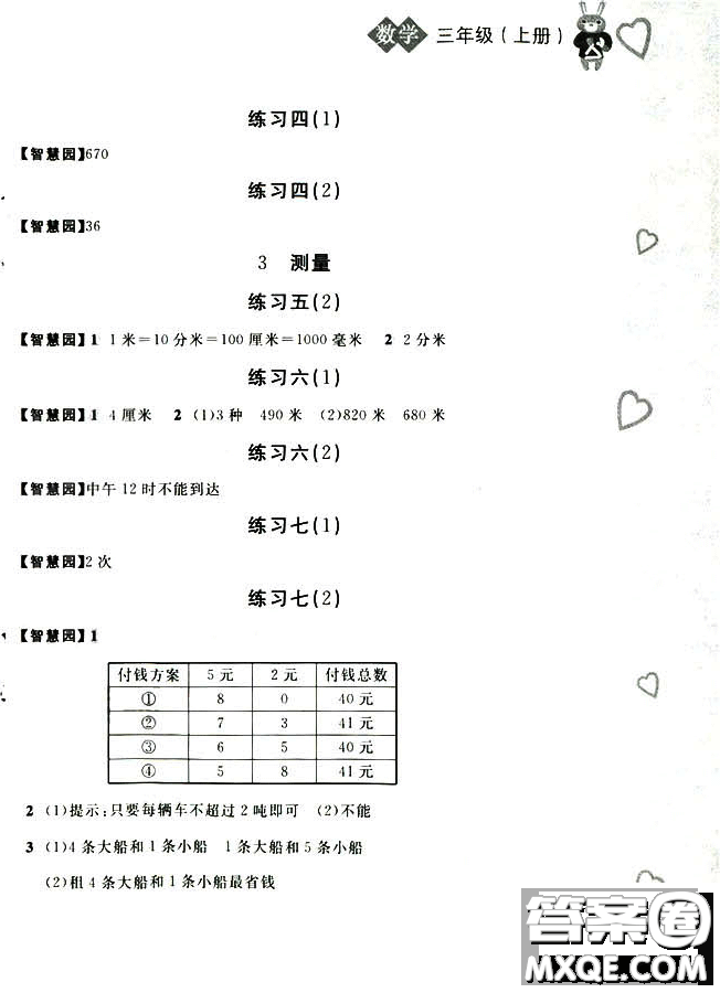  9787539790794新編基礎(chǔ)訓(xùn)練2018年秋三年級(jí)上冊(cè)數(shù)學(xué)RJ人教版答案