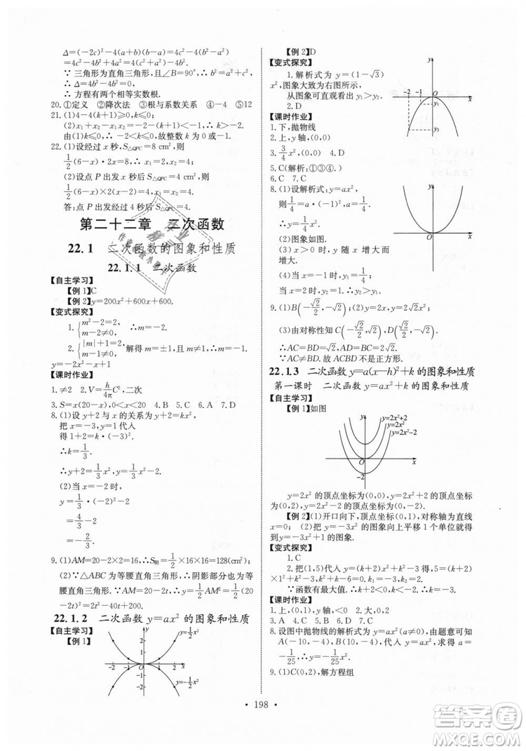 2018年長(zhǎng)江全能學(xué)案同步練習(xí)冊(cè)九年級(jí)全一冊(cè)人教版參考答案