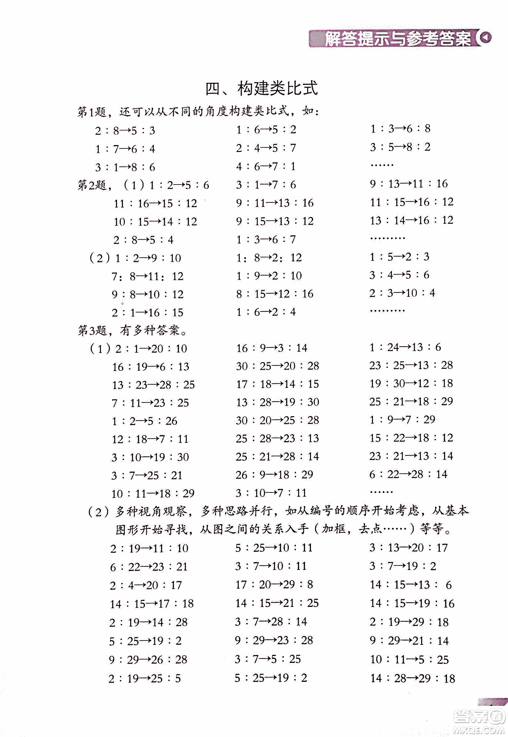 第二版學數(shù)學長智慧六年級上第11冊答案