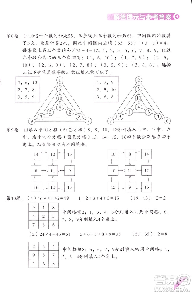 三年級(jí)上第5冊(cè)學(xué)數(shù)學(xué)長智慧第二版參考答案