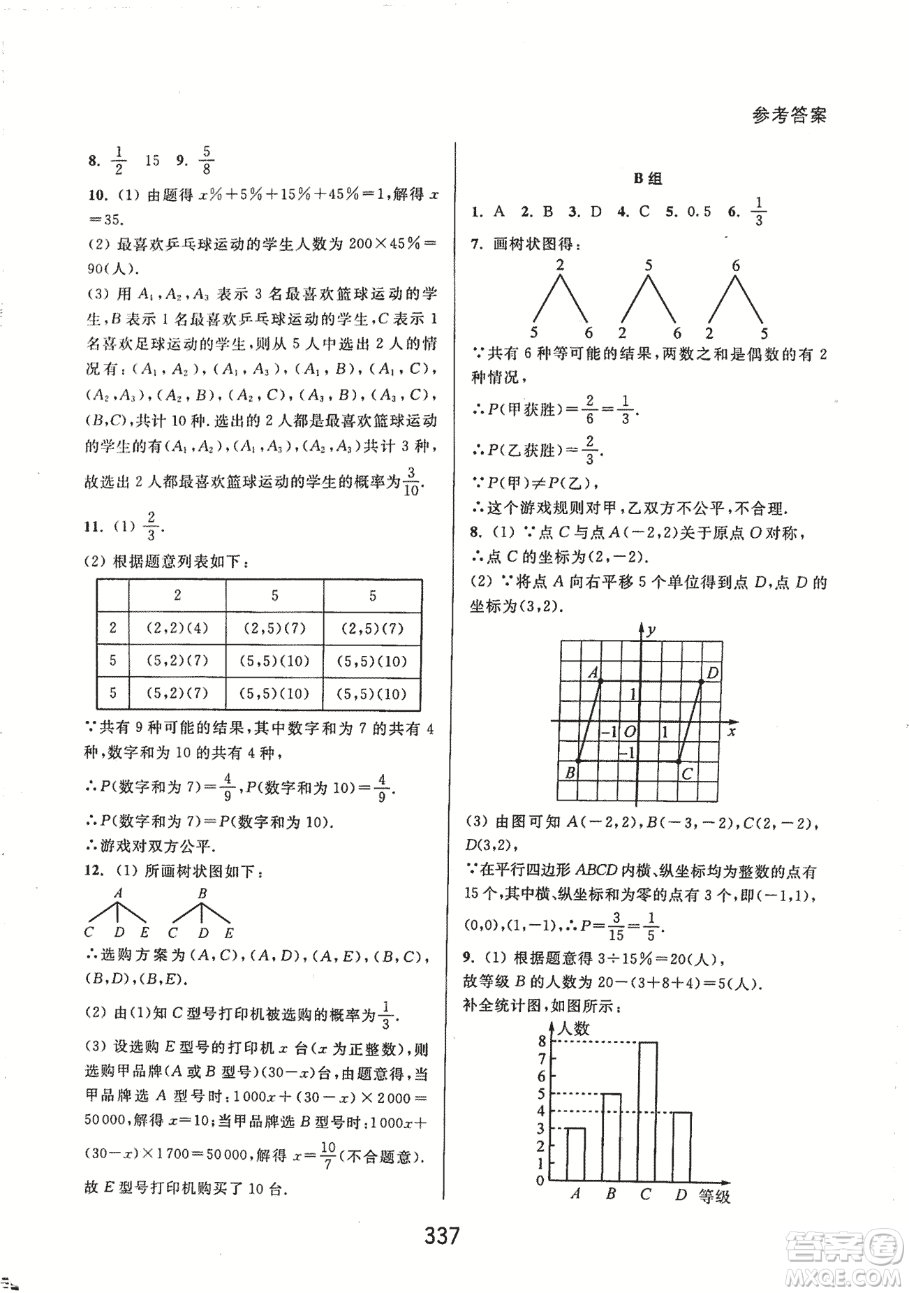 9787567524187尖子生培優(yōu)教材九年級(jí)數(shù)學(xué)全一冊(cè)RJ人教A版2018年參考答案