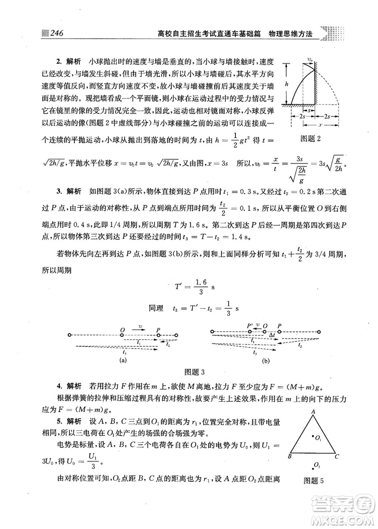 2018上海交通大學(xué)出版社高校自主招生考試直通車物理思維方法答案