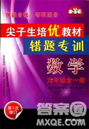 2018年尖子生培優(yōu)教材錯題專訓九年級全一冊數(shù)學參考答案