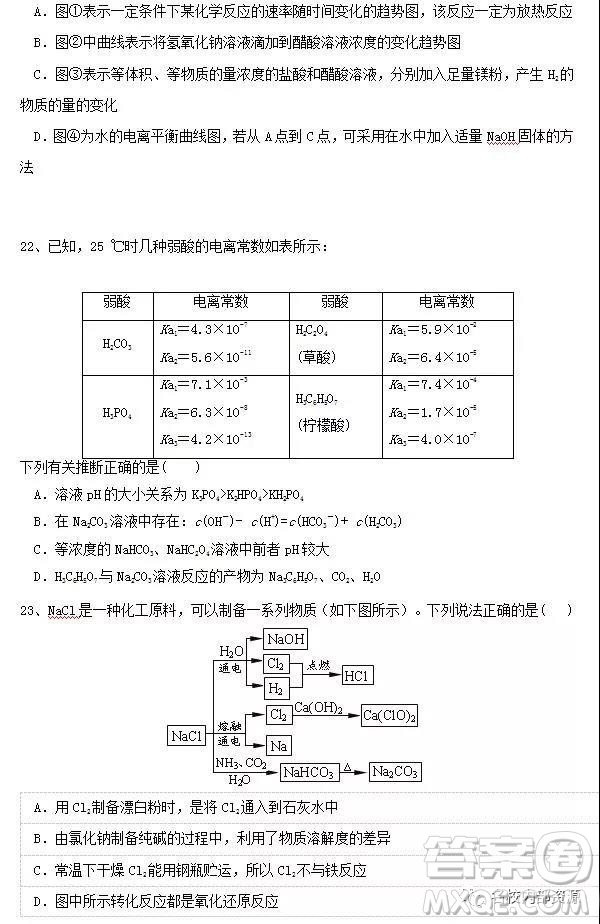 哈六中2019屆高三上學期12月月考理綜試卷及答案