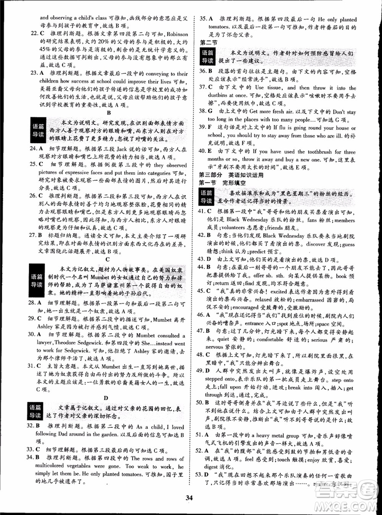 2018年王后雄設(shè)計(jì)狀元橋優(yōu)質(zhì)課堂高中英語必修5人教版參考答案