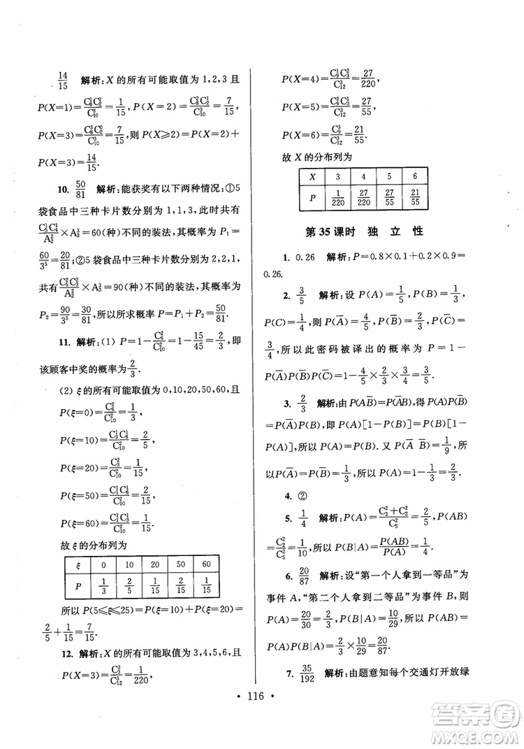 2018秋南通小題高中數(shù)學(xué)選修2-2第6版參考答案