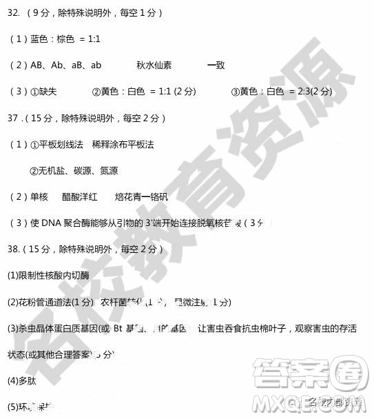 哈師大附中2018-2019學(xué)年度高三上期末考試?yán)砜凭C合試卷及答案