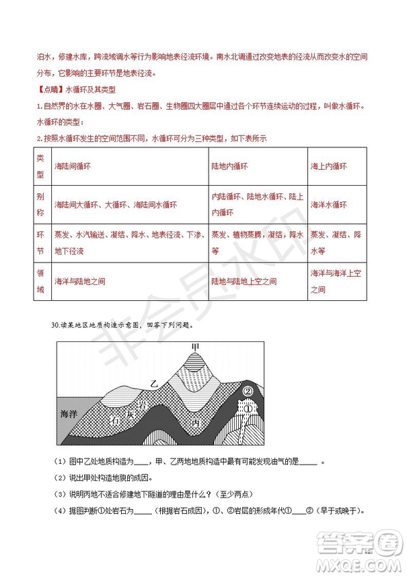 2018年秋四川省棠湖中學(xué)高一第三學(xué)月考試地理試題及答案