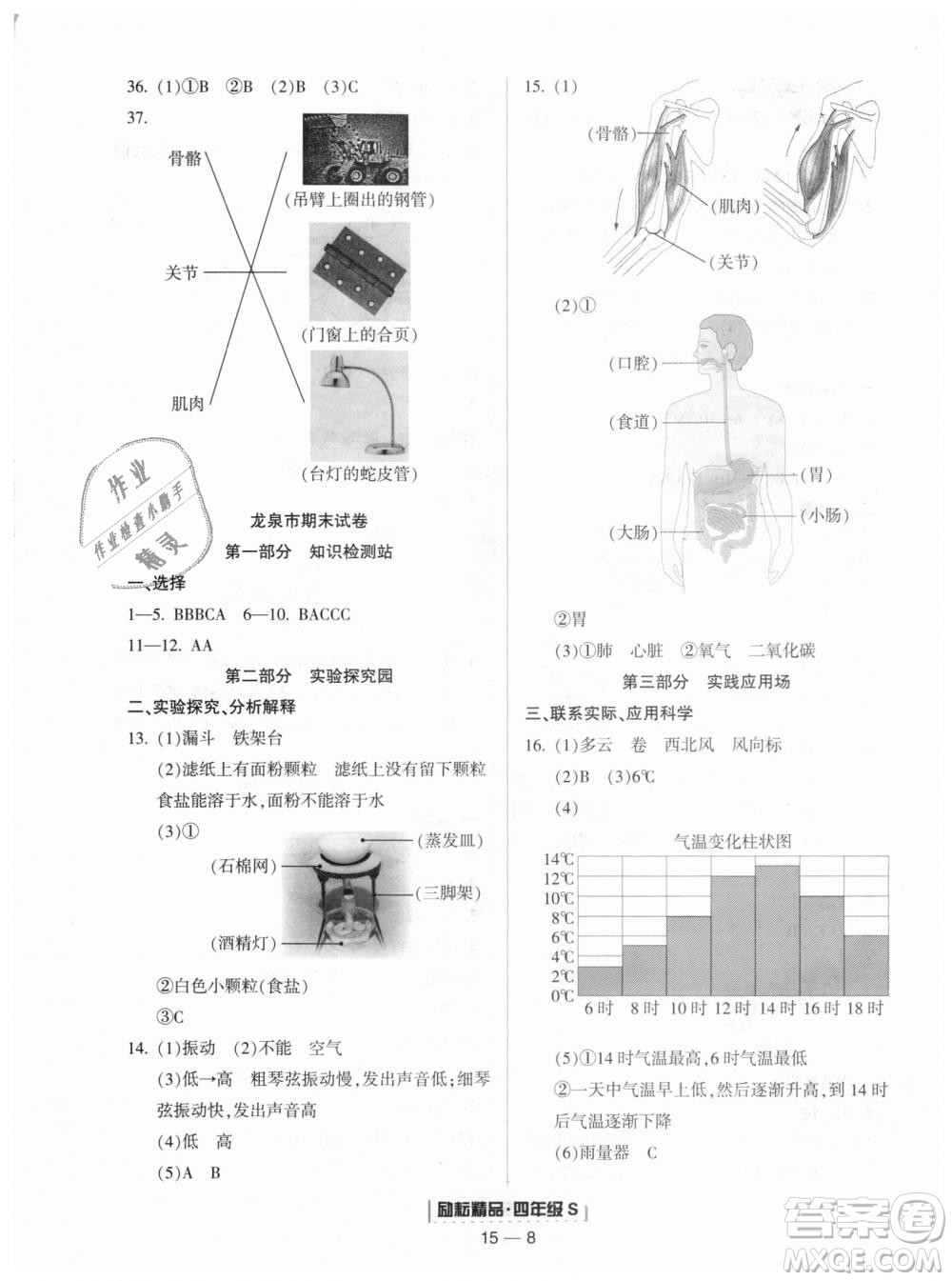 教科版勵(lì)耘書業(yè)2018浙江期末9787544965439科學(xué)四年級(jí)上冊(cè)參考答案