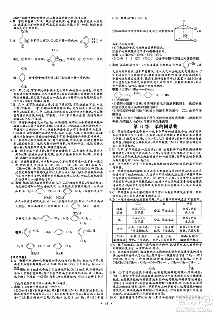 9787540582494導與練高中同步2019版小題巧練高中化學選修5有機化學基礎參考答案