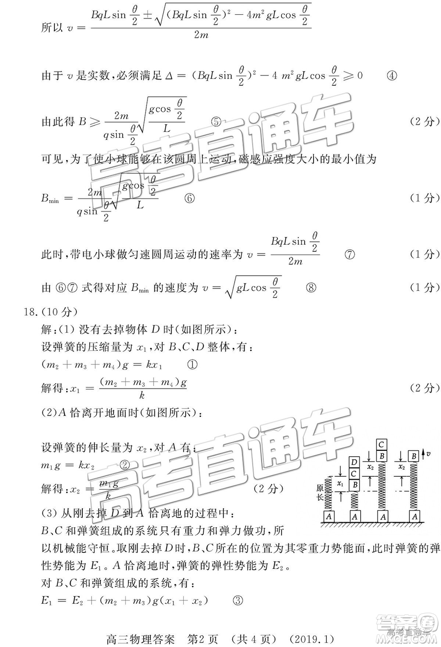 洛陽市2018-2019學(xué)年高中三年級(jí)第一次統(tǒng)一考試?yán)砭C答案解析