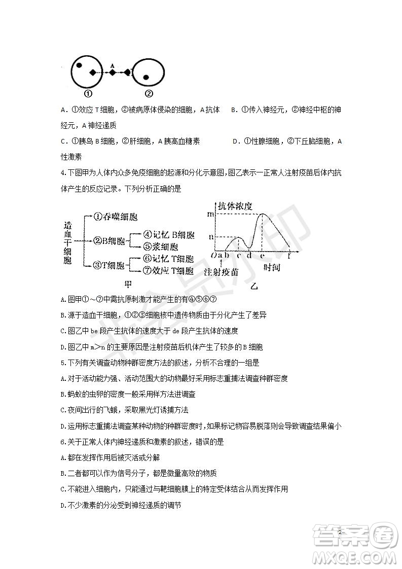 2018年秋四川省棠湖中學(xué)高二年級期末模擬考試?yán)砜凭C合試題及答案