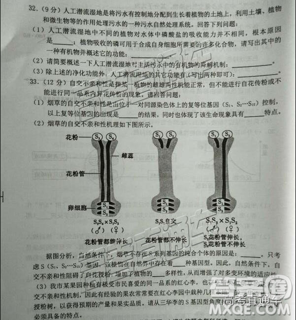 2019屆高三惠州三調(diào)理綜試題及參考答案