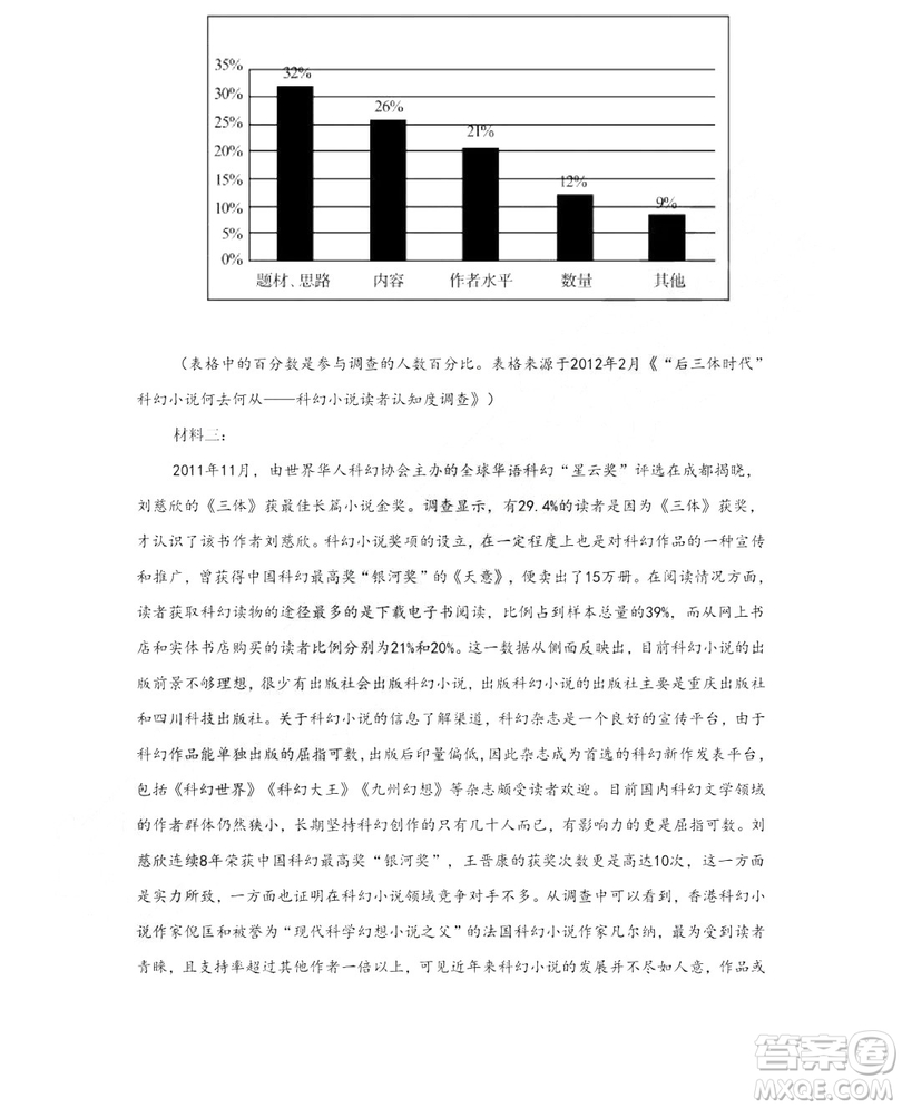 哈爾濱市第六中學(xué)2018-2019學(xué)年度上學(xué)期期末考試高三語(yǔ)文試卷及答案